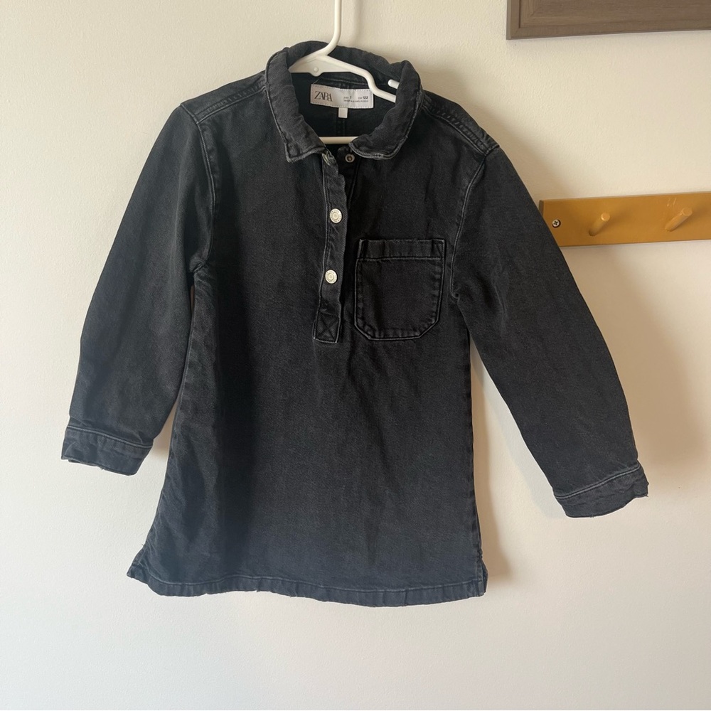 Zara Kids Black Denim Dress